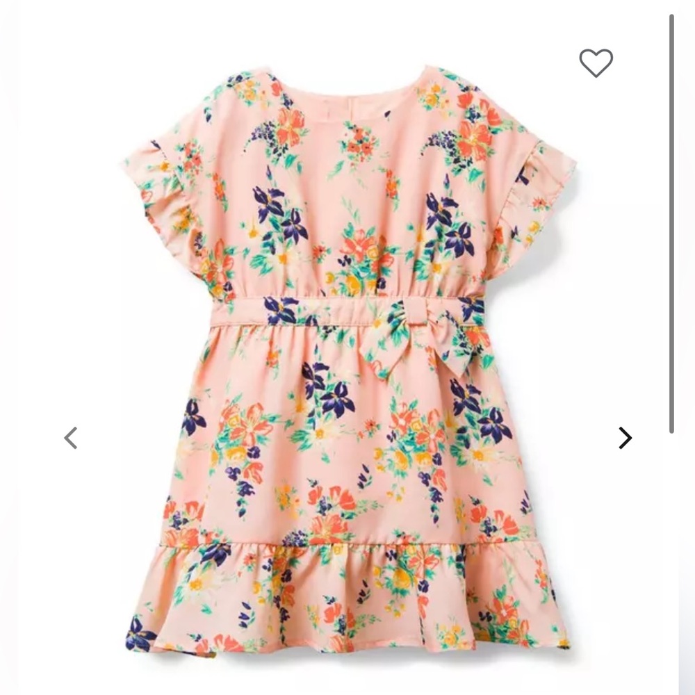 Janie & Jack Floral Ruffle Sleeve Dress